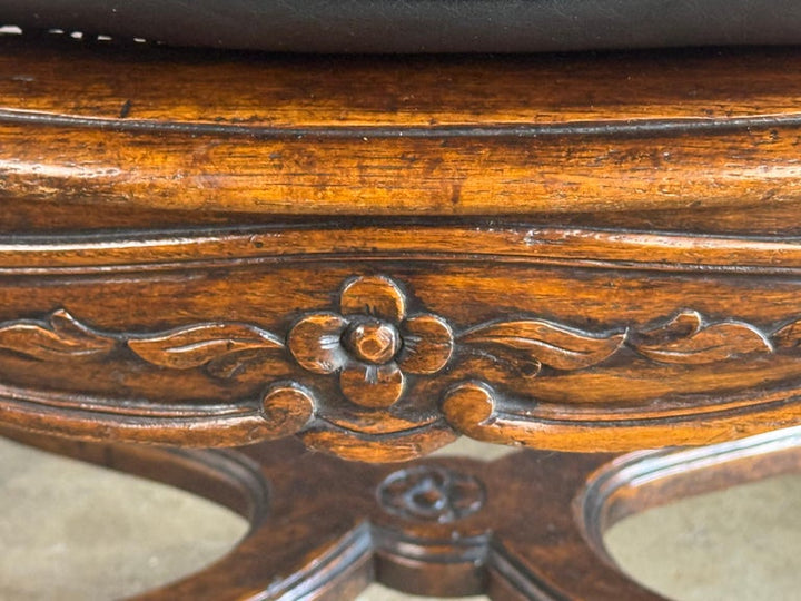 Eight French Provincial-style dining chairs