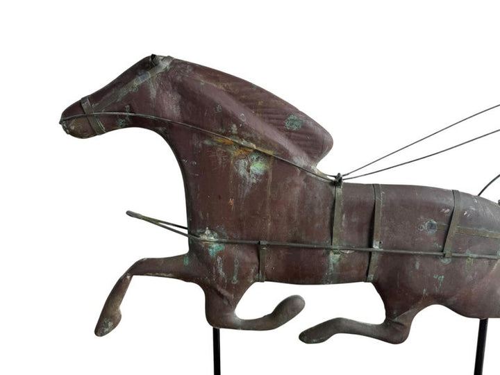 American Copper and Brass Sulky Driver Weather Vane