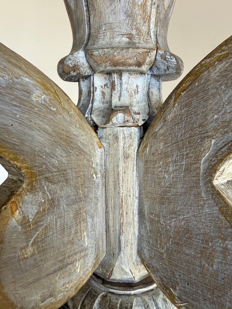 Italian Six-Light Painted and Giltwood Chandelier