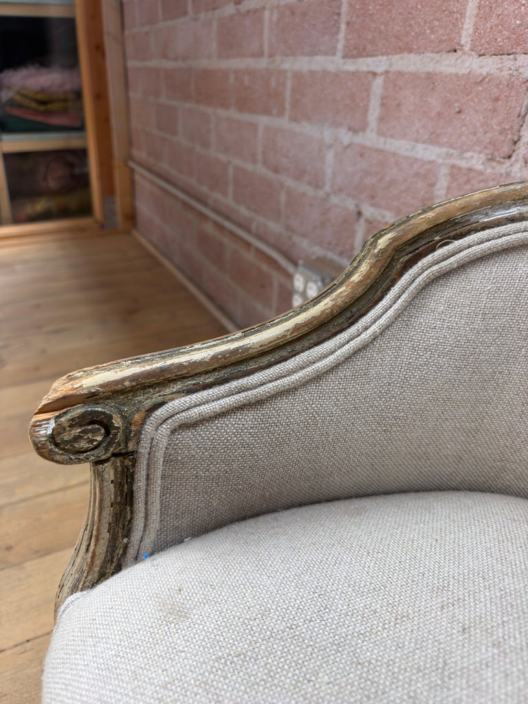 Antique French Louis XVI Petite Corbeille Vanity Chair