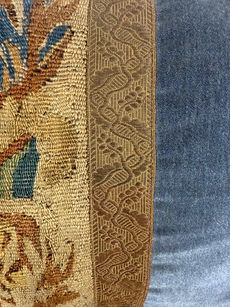 Pair of Pillows with 18th Century French Tapestry Panels by Melissa Levinson