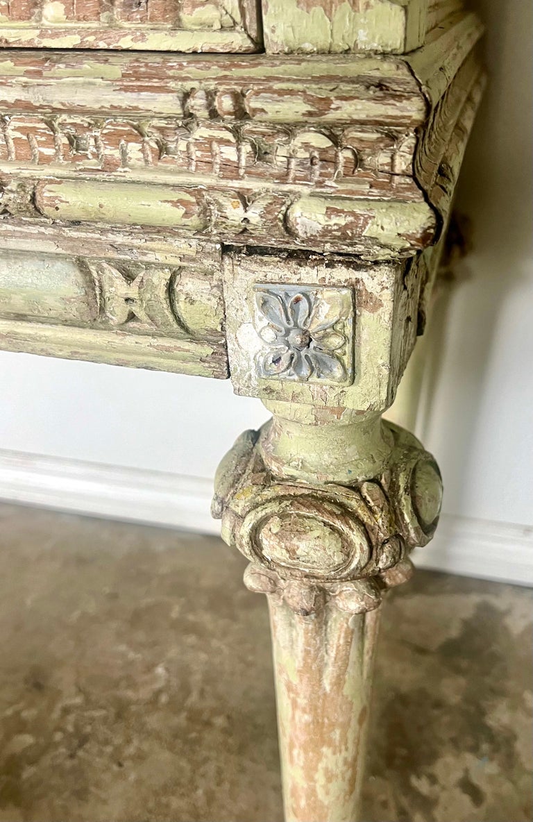 French Louis XVI Style Painted Console