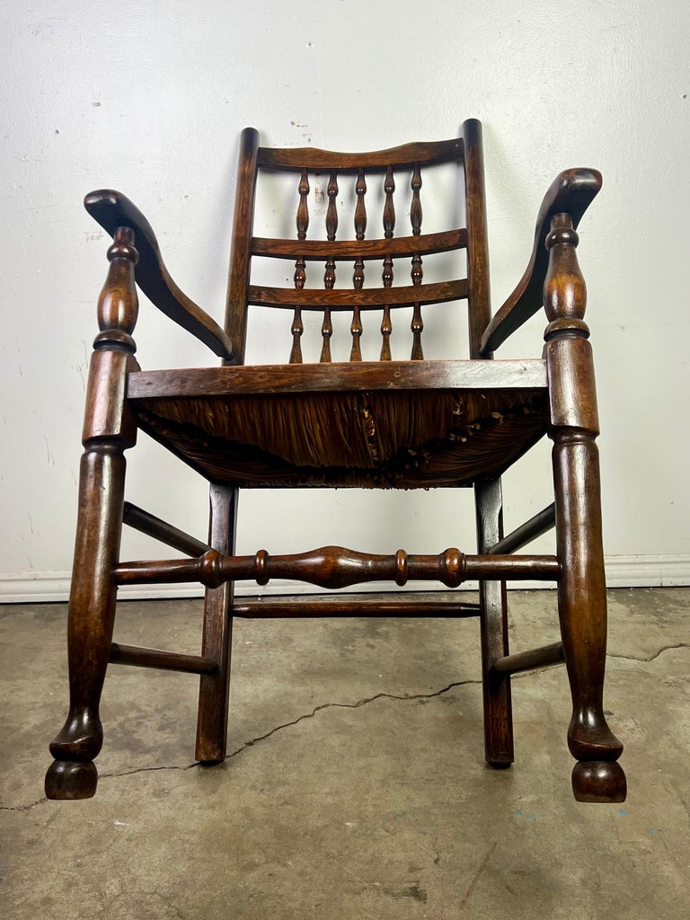 Set of Eight 19th C. English Country Dining Chairs