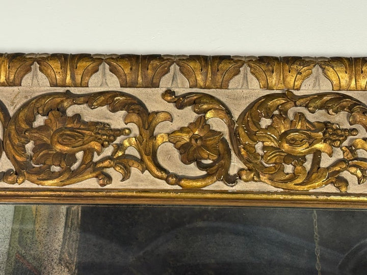 Italian Painted and Parcel-Gilt Mirror, 19th Century