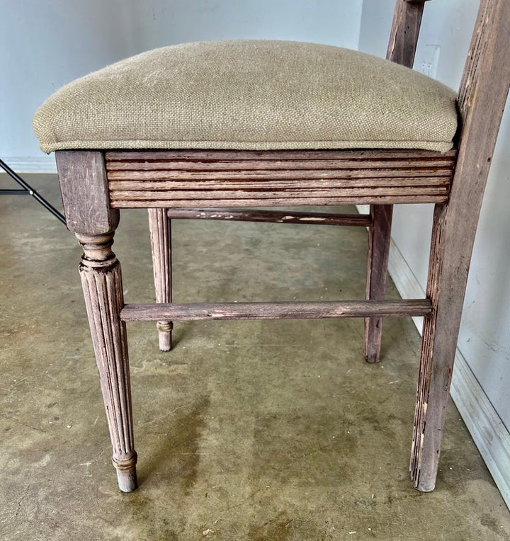 Set of Eight Italian Bleached Dining Chairs C. 1900's