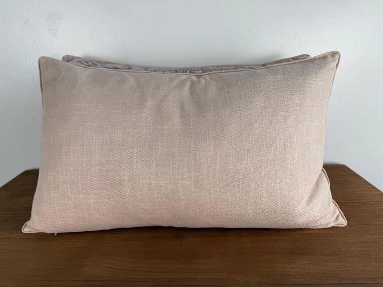 Pair of Pink and White Fortuny-Style Pillows