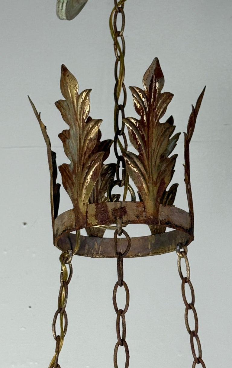 Miamar Home Fifteen-Light Italianate Gilt Iron Chandelier