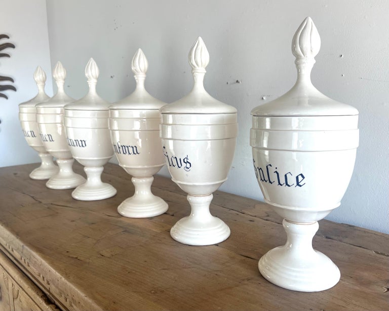 Set of Six Apothecary Jars w/ Lids