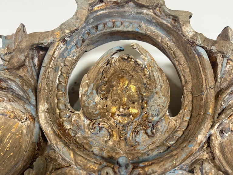 Pair of Monumental Italian Baroque Giltwood Mirrors-18th Century