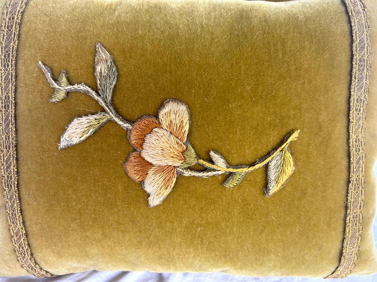 Pair of Custom Appliqued Pillows by MLA