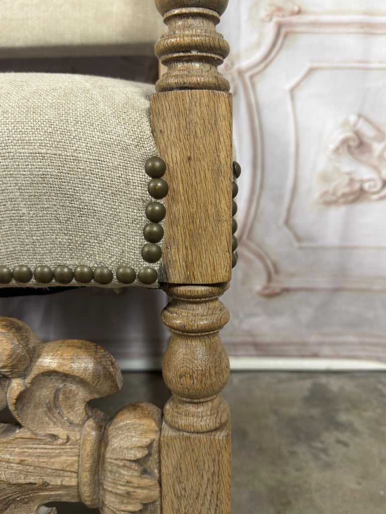 Pair of Exceptional Spanish Baroque Throne Armchairs with Hand-Carved Lion Heads