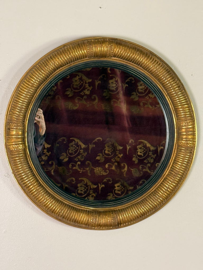 Late 19th Century Italian Giltwood Circular Mirror