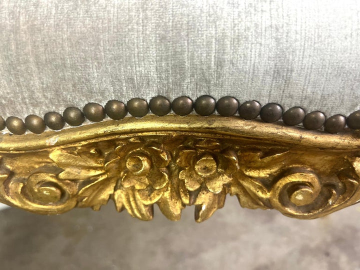 French Louis XV Style Gilt Wood Bench