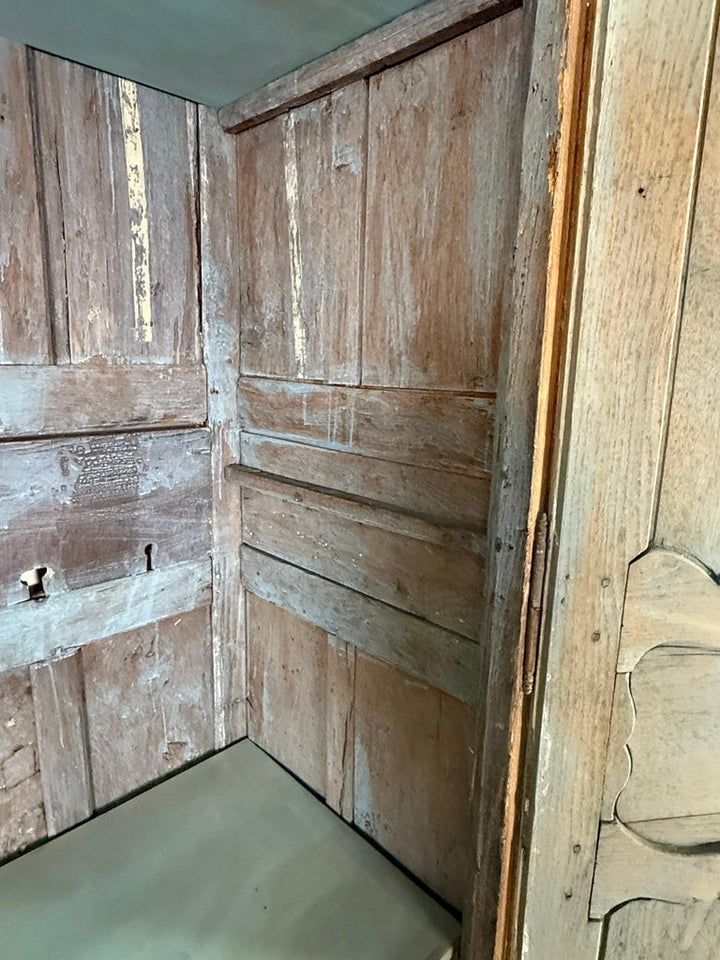 French Provincial Star-Inlaid Armoire, 18th-century