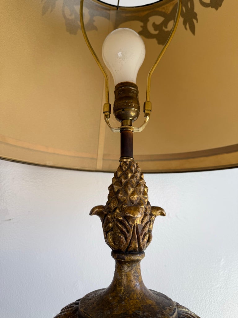 Pair of Hand Painted Lamps w/ Parchment Shades