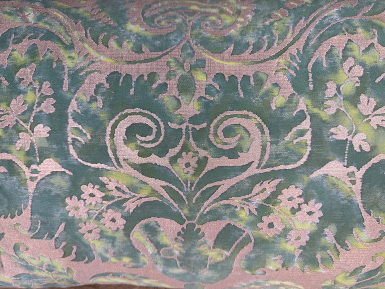 Pair of Green Fortuny Pillows