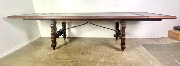 Early 20th Century Spanish Refractory Dining Table with Leaves