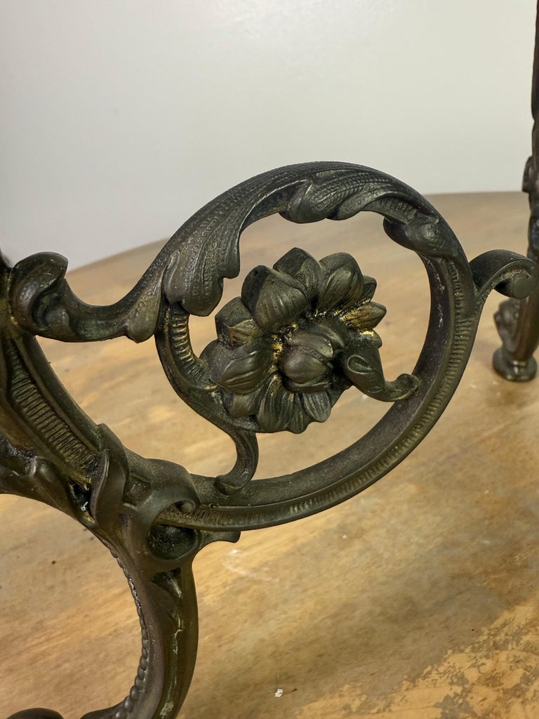 19th C. Bronze Table w/ Onyx Top