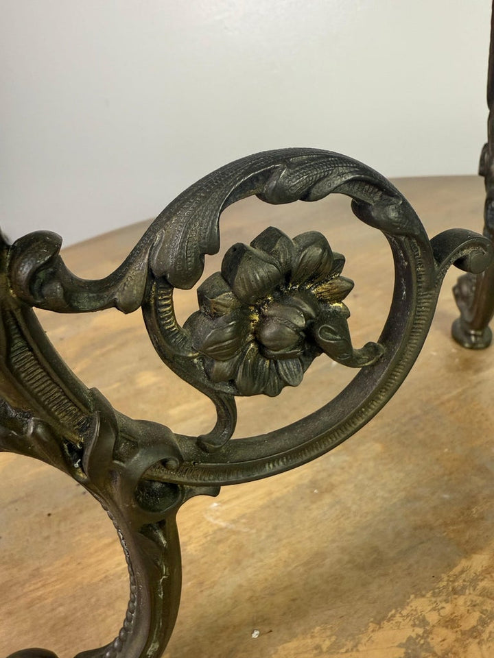 19th C. Bronze Table w/ Onyx Top