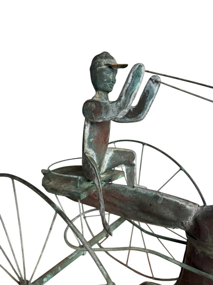 American Copper and Brass Sulky Driver Weather Vane