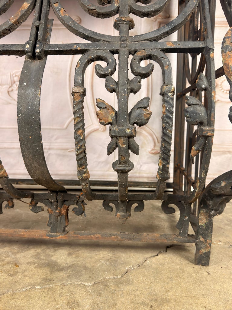 Antique French Console Table, Wrought Iron &amp; Marble, Circa 1880