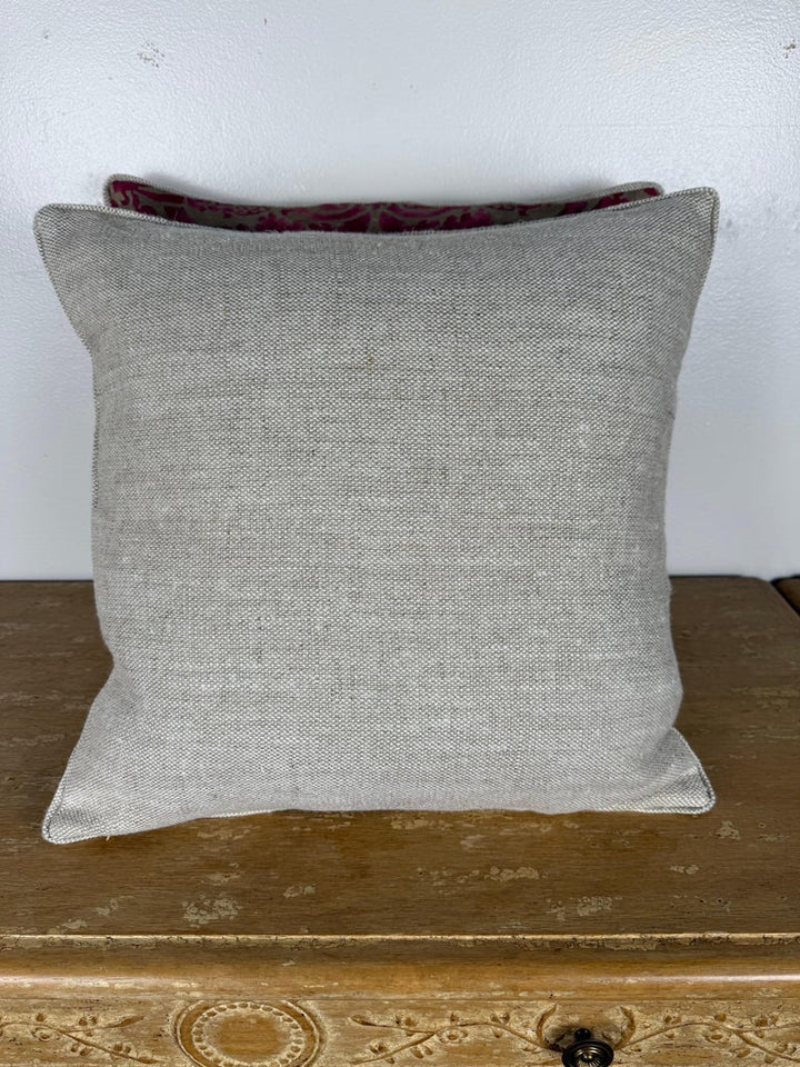 Pair of Exceptional Fortuny Textile Pillows from 1940s Italian Villa Draperies