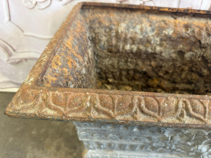Antique French Cast Iron Jardinière Planter, Louis XVI Style, 1880