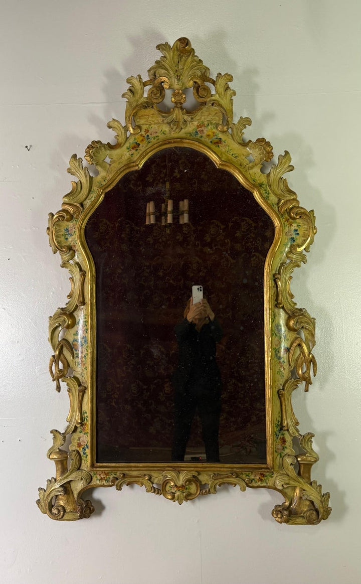 19th C. Venetian Painted Mirror