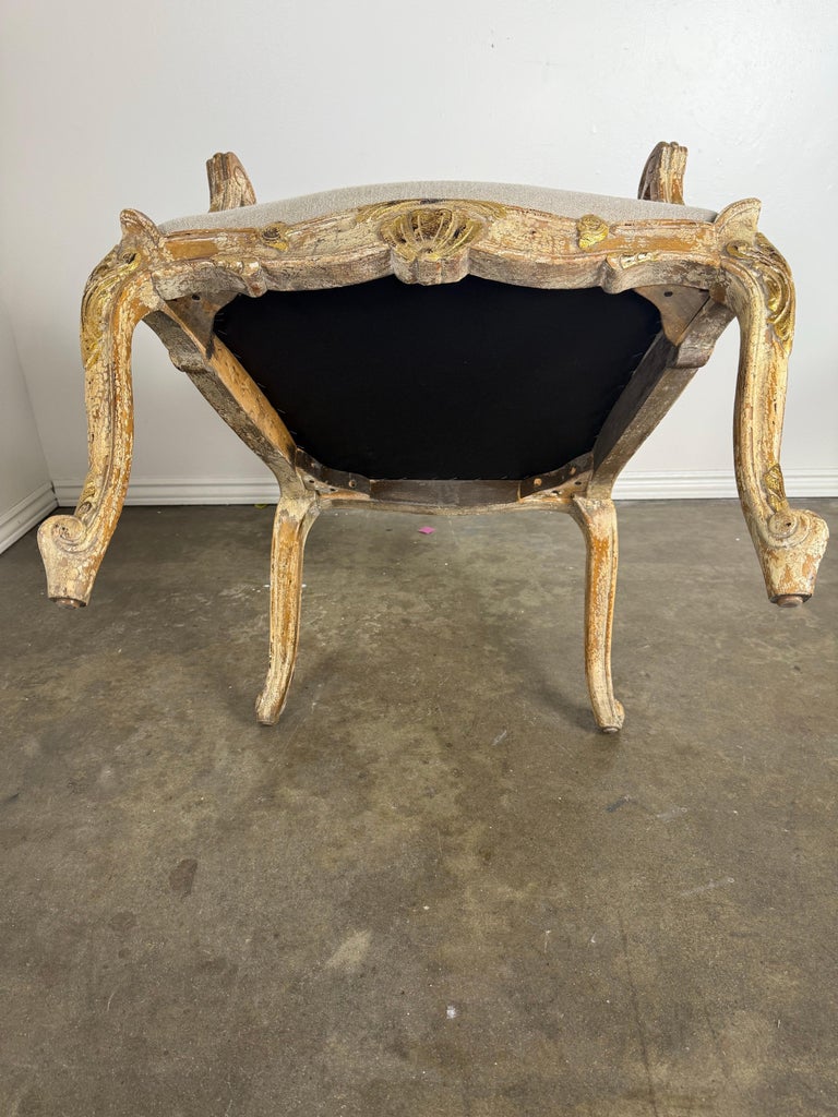 Set of Eight 18th-Century Style French Louis XV Carved & Giltwood Dining Chairs