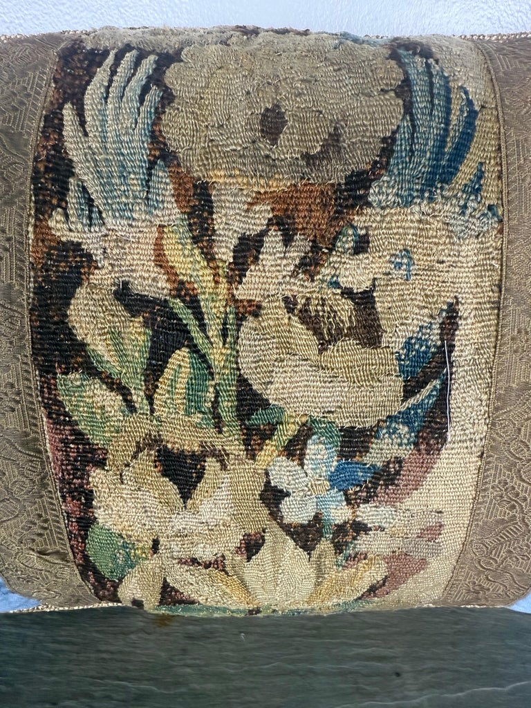 Pair of Pillows with 18th Century French Tapestry Panels by Melissa Levinson