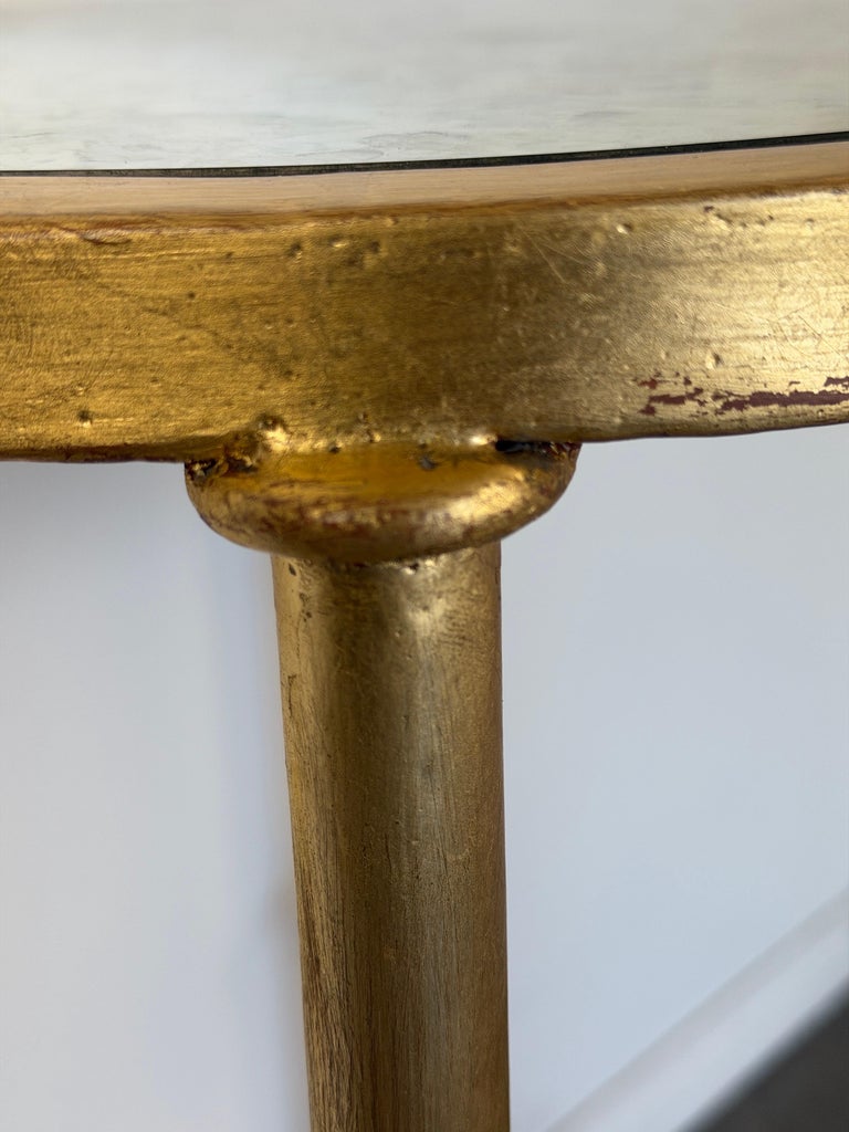 Italian Neoclassical Gilt Gueridon Side Table by Miamar Home