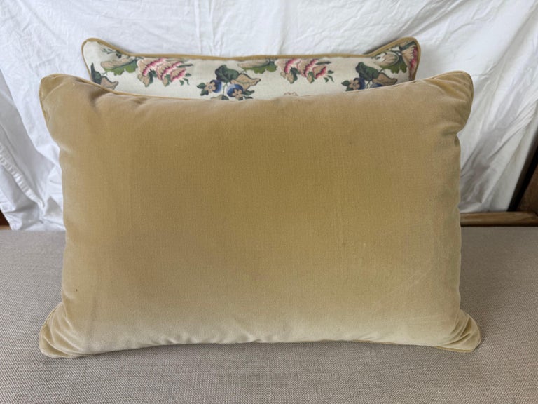 Pair of Vintage-Inspired Floral Brocade Pillows