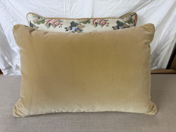 Pair of Vintage-Inspired Floral Brocade Pillows