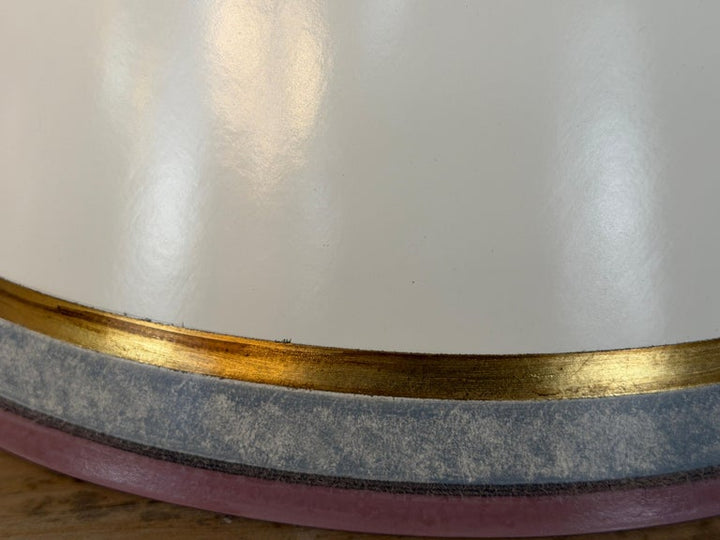 Pair of Murano Pink Bullicante Glass Table Lamps - Barovier &amp; Toso Style
