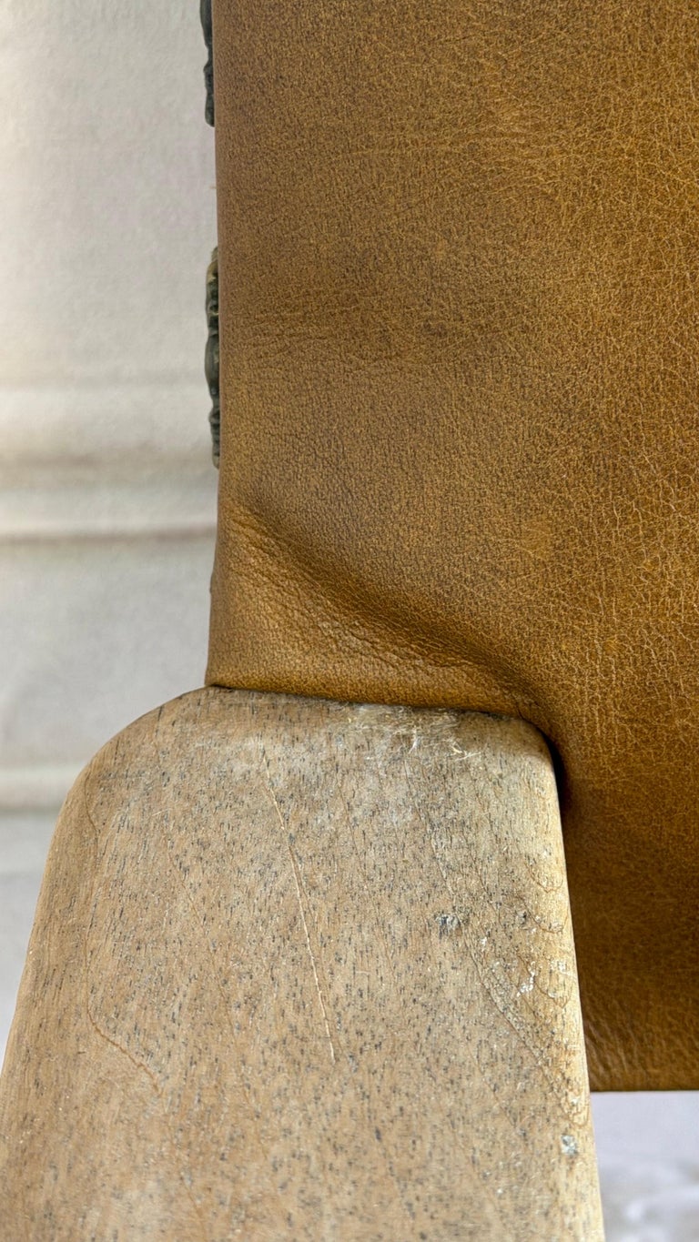 Set of Eight Spanish Colonial Leather Dining Chairs