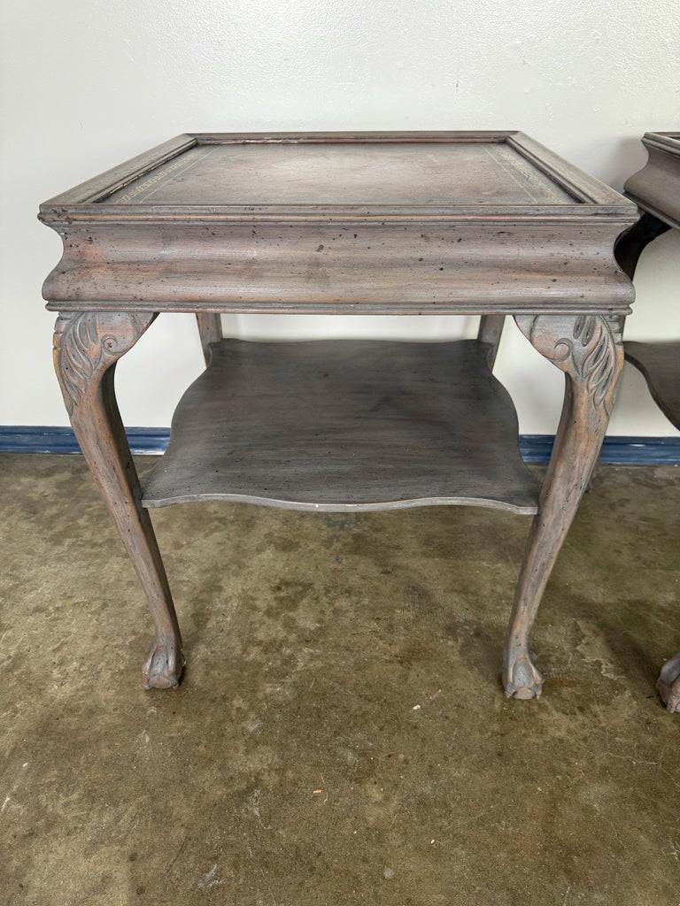 Pair of English Chippendale Style End Tables