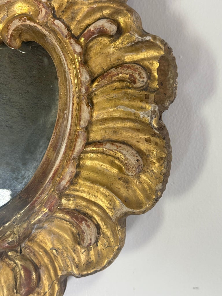 Pair of Italian Rococo Revival Giltwood Mirrors, Circa 1850–1870