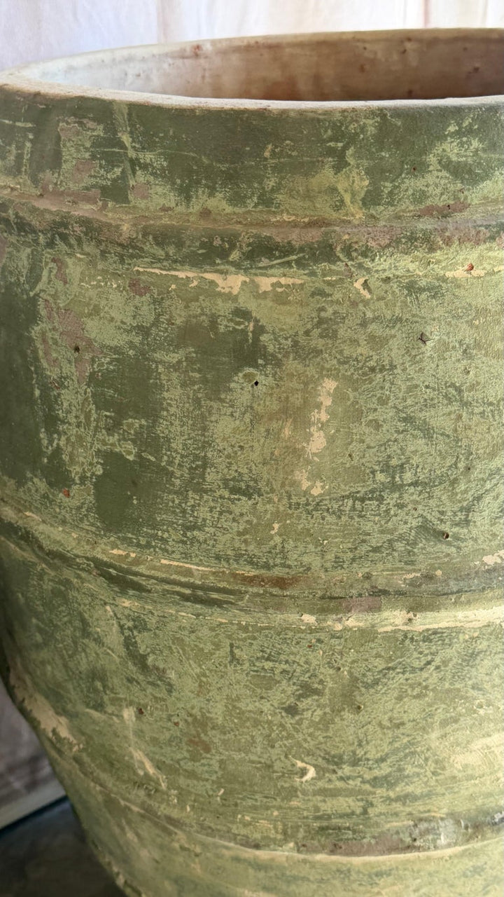 Mediterranean Barrel Olive Jars, Patinated Terracotta