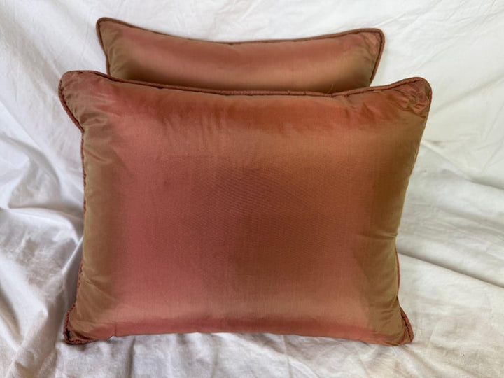 Pair of Petite Rust Fortuny Pillows