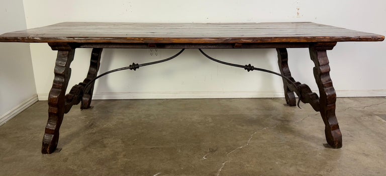 19th C. Rustic Spanish Trestle Table