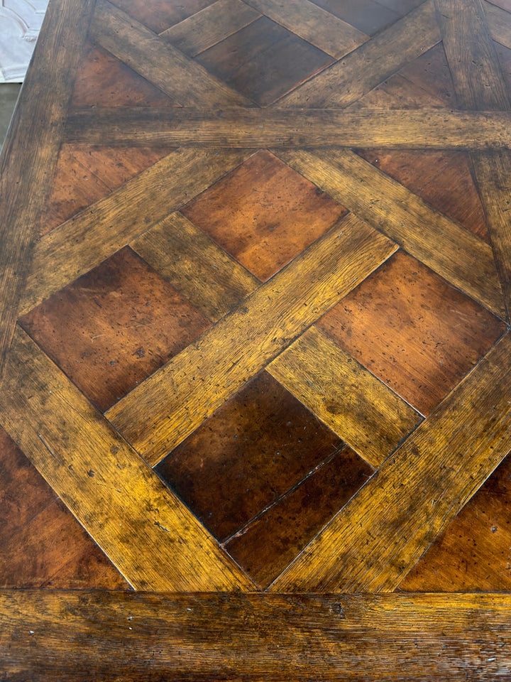 Monumental French Parquet of Versailles Convertible Dining Table