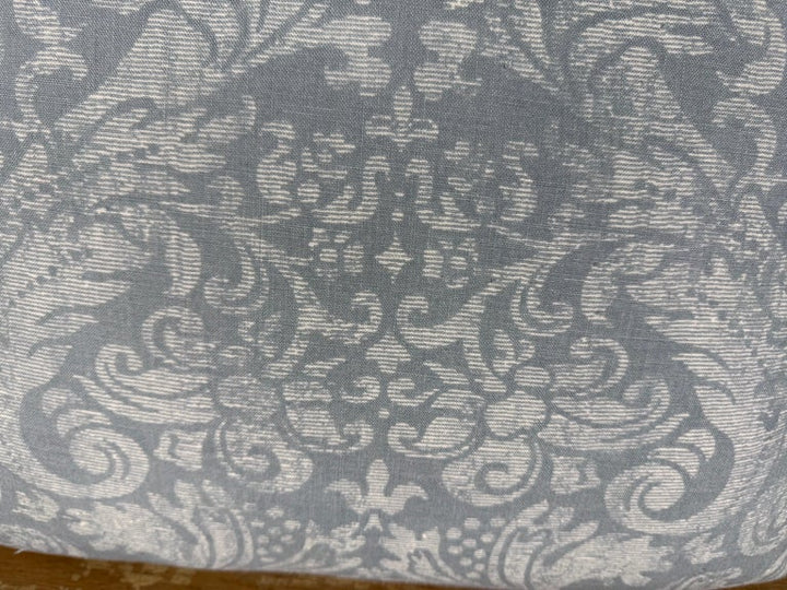 Pair of Elegant Designer Damask Pillows in Soft Blue Tones