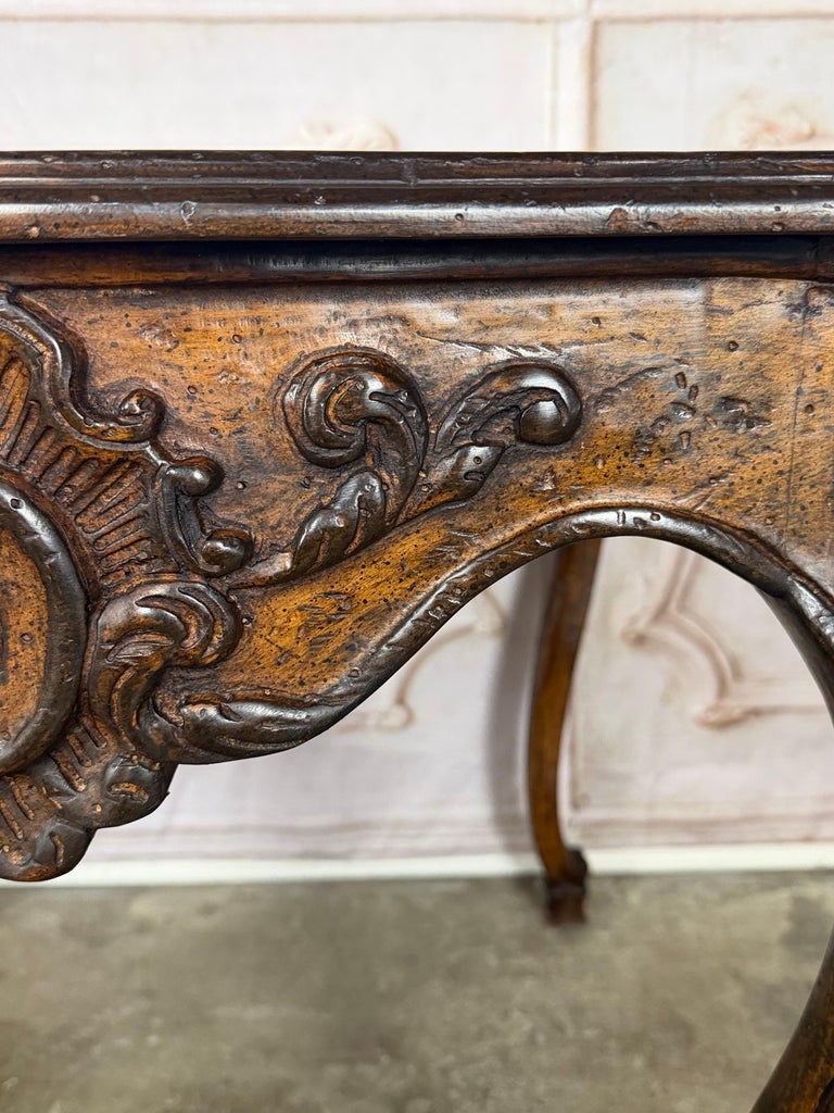 Pair of Louis XV Side Tables, Burl Walnut, Hand-Carved, Circa 1920s