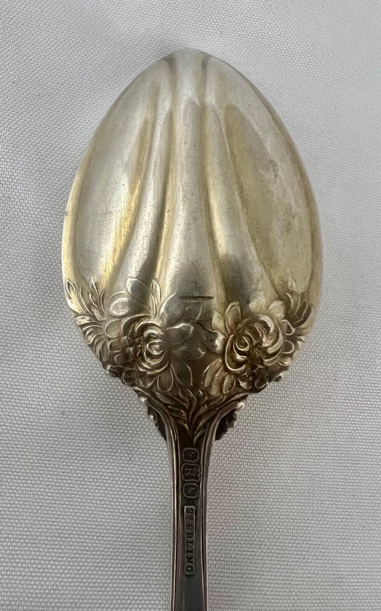 English Sterling Silver Serving Spoon, 1891