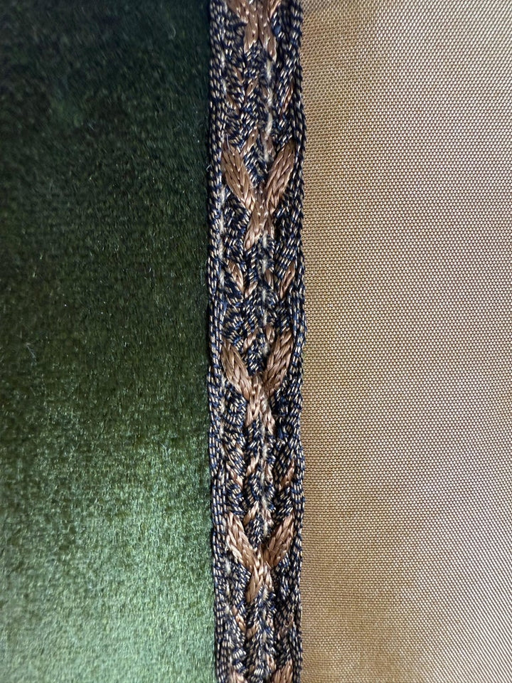 Pair of Custom Pillows with 19th-Century French Metallic Appliqués