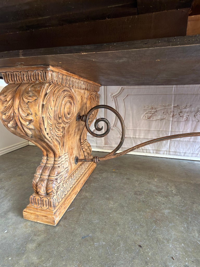 Italian Tuscan Revival Extendable Dining Table