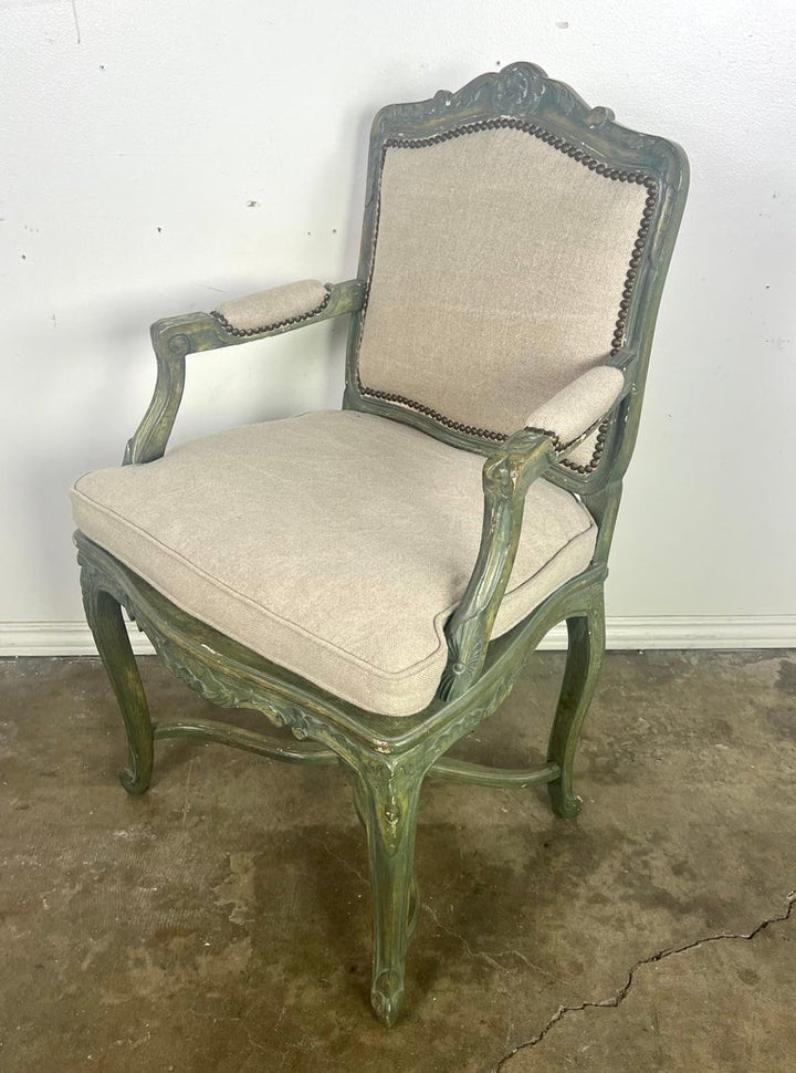 Set of Four French Painted Armchairs C. 1900's