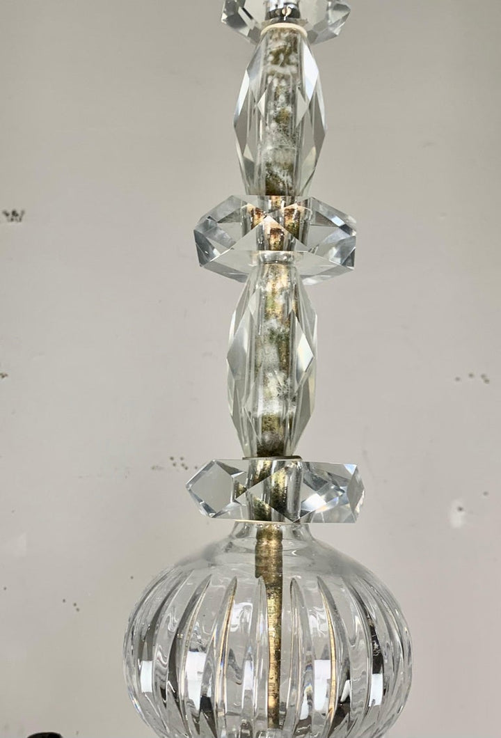 Eight Light Rock Crystal Chandelier C. 1930's