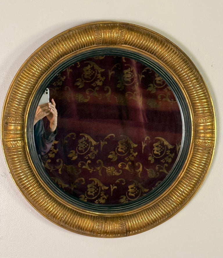 Late 19th Century Italian Giltwood Circular Mirror