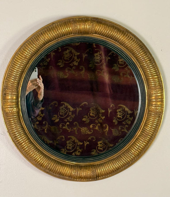 Late 19th Century Italian Giltwood Circular Mirror